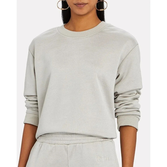 RTA‎ Women's Myles Crewneck Embroidered Long Sleeve Sweatshirt Size XXS NWT $275 - Picture 1 of 12